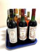 A tray containing twelve assorted bottles of wine