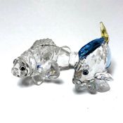 Two Swarovski crystal fishes