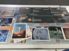 Vintage NASA lithographs of Apollo 8, 9, 10 and 11,