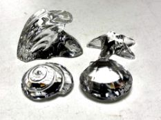 Four Swarovski crystal shells