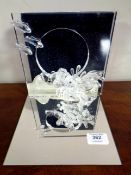 A Swarovski Wonders of the Sea, Harmony on mirrored stand, no box.