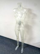 A clear perspex mannequin (female)
