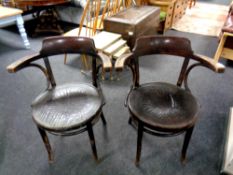 A pair of bentwood armchairs
