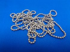 A vintage silver ball chain