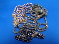 A quantity of costume necklaces