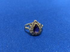 A 9ct gold cluster ring