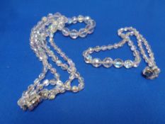 Two costume crystal necklaces