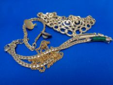 A small quantity of costume jewellery,