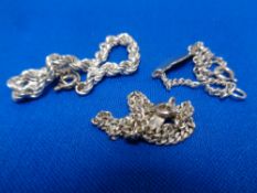 Three silver child's bracelets