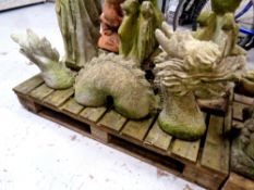 A concrete garden figure,