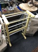 Two painted towel rails