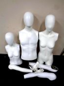 A quantity of mannequin parts