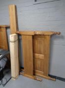 A pine 4ft bed frame with slats