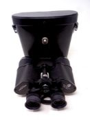A pair of Pentax Asahi 10 x 50 field glasses in leather case