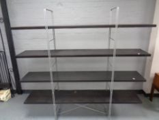 A set of Ikea open shelves