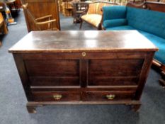 A 19th century oak mule chest,