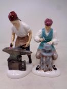 Two Royal Doulton figures,