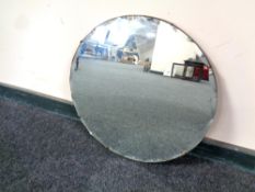 A 20th century circular bevel edged mirror