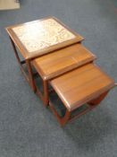 A nest of three 20th century teak G Plan tables