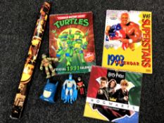 WWF Superstars 1993, Batman 1990, Teenage mutant Hero turtles 1991,