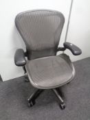 A Herman Miller ergonomic swivel office armchair