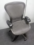 A Herman Miller ergonomic swivel office armchair