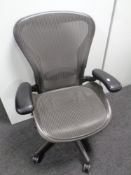 A Herman Miller ergonomic swivel office armchair