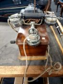 An antique French telephone