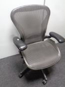 A Herman Miller ergonomic swivel office armchair