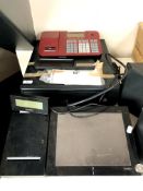 A Casio V-R200 touch screen electric till with fob,