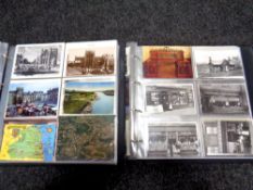 Two albums of postcards relating to Wearside and Northumberland