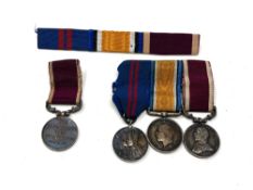 Four silver miniature medals