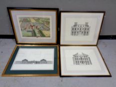 A colour print 'Broomhall' in the County of Suffolk,