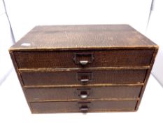 A twentieth century Vertilok four drawer document chest