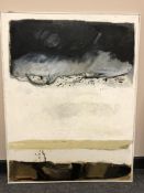 Continental School : Snow landscape, oil on canvas, 72 cm x 94 cm.