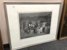 Continental School : Figures in a salon, monochrome print, 62 cm x 48 cm.