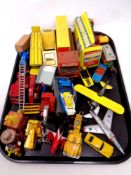 A tray of mid century and later die cast vehicles, Corgi, Magic Roundabout,