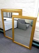 Two gilt framed mirrors