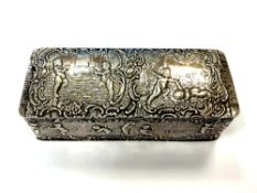 A good quality silver rectangular box,