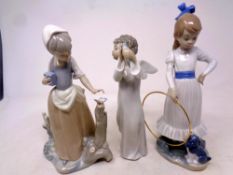 A Nao figure, angel with tambourine,