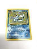Pokemon - An original 1990's Vaporeon 12/64 holographic shiny card.