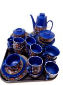 A tray containing a 35 piece West German tea service