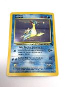 Pokemon - An original 1990's Lapras 10/62 holographic shiny card.