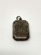 An antique silver vesta case