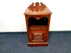 A Victorian walnut pot cupboard,