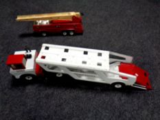 Two vintage Tonka trucks