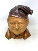 A large stoneware 'Doulton Flask', (Af), height 27 cm.