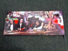 A canvas print, The Godfather, Scarface,