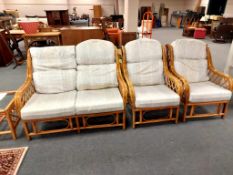 A four piece conservatory suite