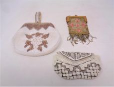 Three vintage beaded purses